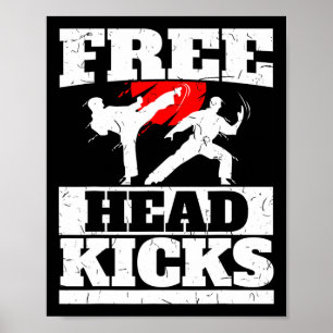 Poster Artes Marciais Engraçadas Chutes na Cabeça Grátis