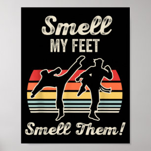Poster Artes Marciais Engraçadas Retro Pôr do Sol Karatê