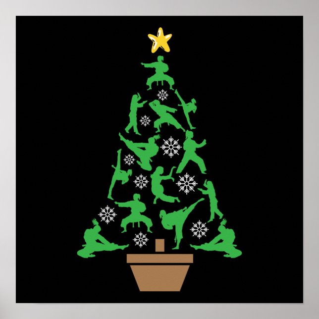 Poster Artes marciais femininas - Árvore de Natal de Kara (Frente)