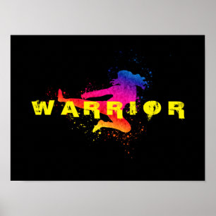 Poster Artes Marciais Femininas - Guerreira