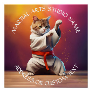 Póster Artes marciais Jiu-jitsu Karate Taekwondo Studio