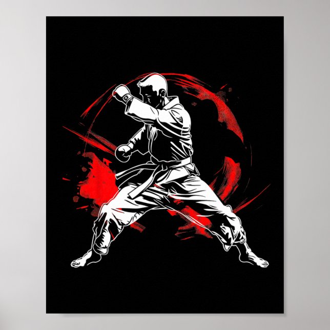 Poster Artes marciais Karate Fan Dynamic Mma Design (Frente)