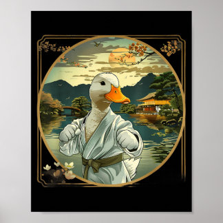 Poster Artes Marciais Karate Pato Jardim Pôr do Sol Mma