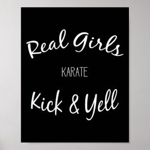 Poster Artes Marciais Karate Real Girls Chutam E Gritam