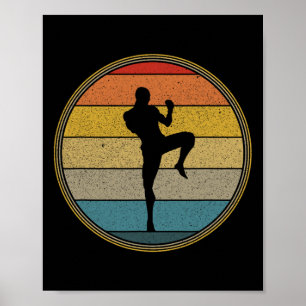 Poster Artes Marciais Mistas Vintage Retro Mma Kickboxing
