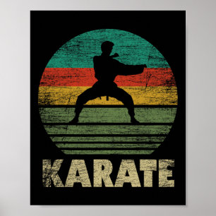 Poster Artes Marciais Misturas Retro - Vintage Mma Karate
