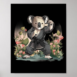 Poster Artes Marciais MMA Taekwondo Karate Koala Animal