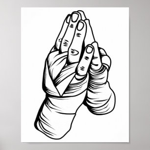 Poster Artes Marciais Muay Thai Boxe Esporte