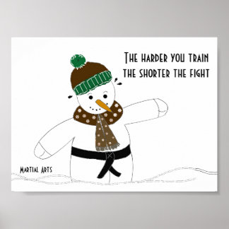 Póster Artes Marciais Quanto Mais Você Treina