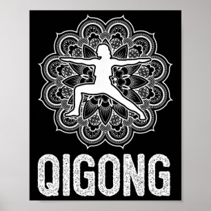 Poster Artes Marciais Tai Chi Yoga Meditação Qigong Yin Y