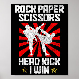 Poster Artes Marciais - Tesoura de Papel de Rock Taekwond