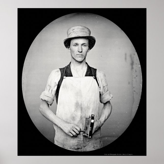 Póster Artesanato com Ferramentas Daguerreótipo 1852 (Frente)