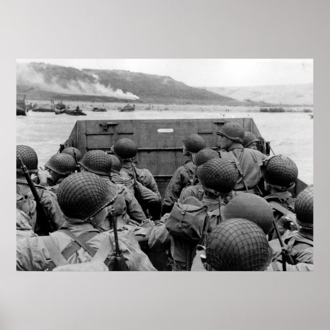 Póster Artesanato de aterrissagem LCVP se aproximando da  (Frente)