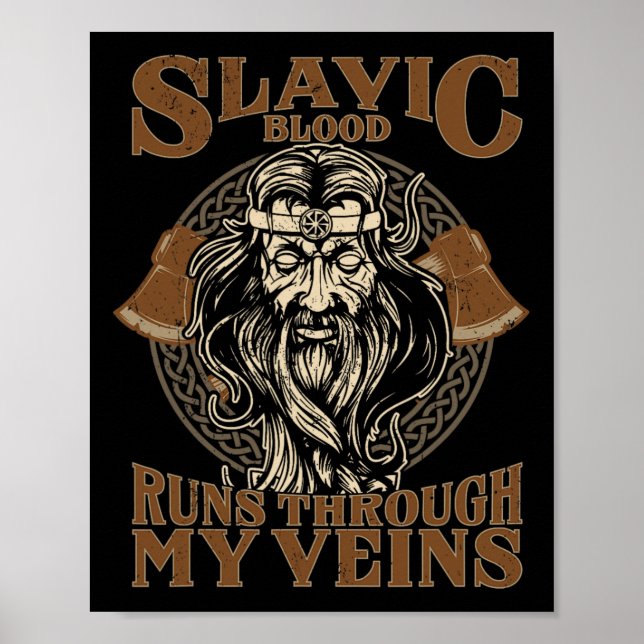 Poster Artesanato de Ser Celestial Eslavo Pagão Eslavos P (Frente)
