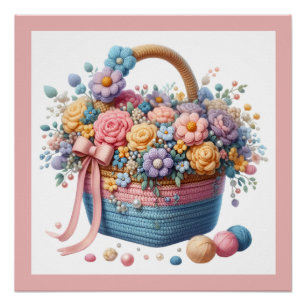 Póster Artesanato de Tricô e Crochê 