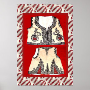 Poster Artesanato romeno, waistcoat bordado