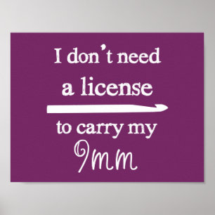 Póster Artesanatos de Licença de Gancho Crochet {Dark}