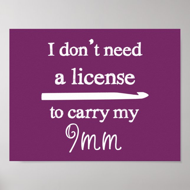 Póster Artesanatos de Licença de Gancho Crochet {Dark} (Frente)