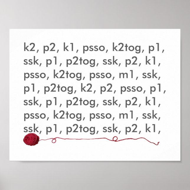 Póster Artesanatos de tricô de Lingo Red Yarn (Frente)