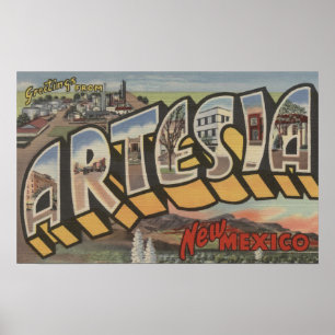 Póster Artesia, Novo México - Cenas de Letras Grandes