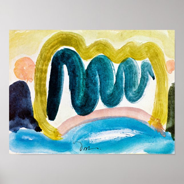 Poster Arthur Dove - Pond à luz do sol (Frente)