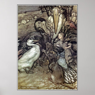 Póster Arthur Rackham Alice No País Das Maravilhas