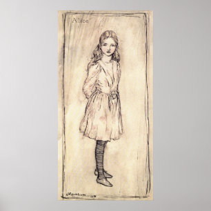 Póster Arthur Rackham Alice No País Das Maravilhas