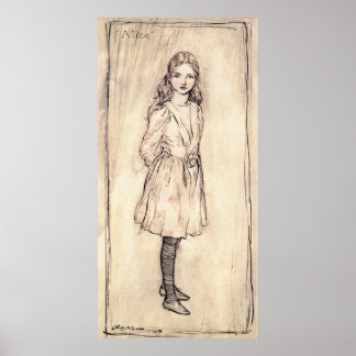 Póster Arthur Rackham Alice No País Das Maravilhas