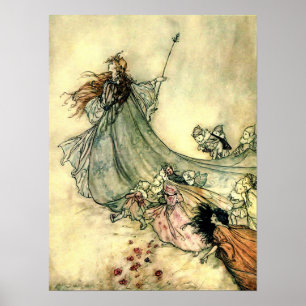 Poster Arthur Rackham - arte de conto de fadas vintage