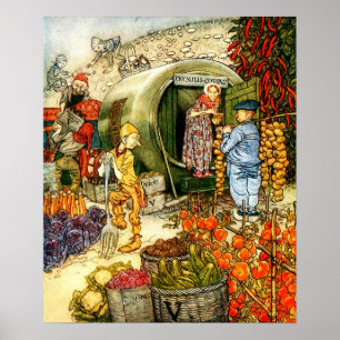 Poster Arthur Rackham - arte de conto de fadas vintage