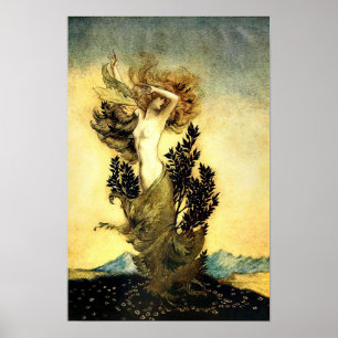 Poster Arthur Rackham - arte de conto de fadas vintage