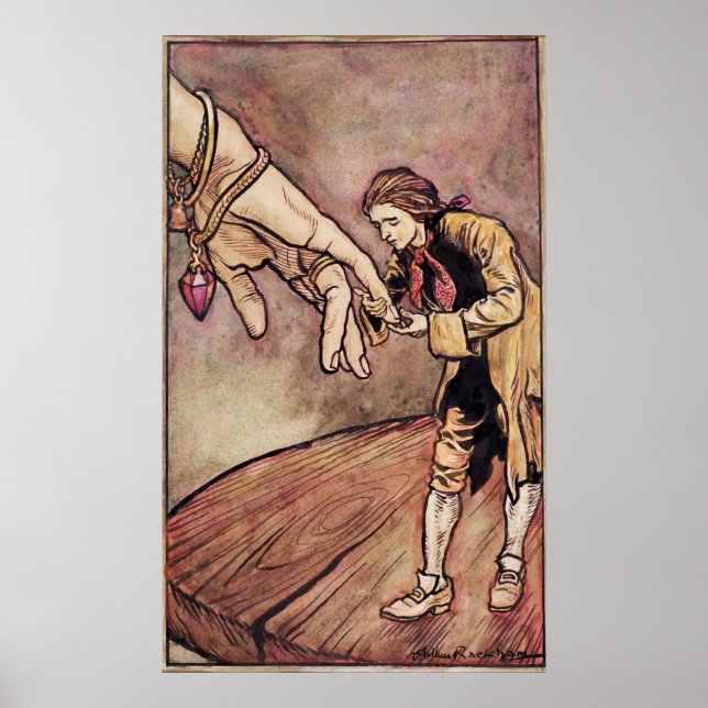 Poster Arthur Rackham | Ilustração de aquarela original (Frente)