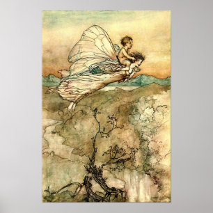 Poster Arthur Rackham Ilustração Sonho das Noites de Verã