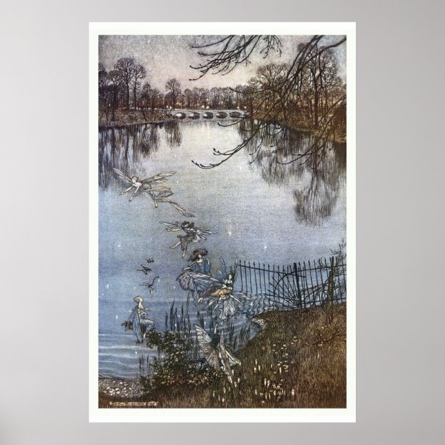 Póster Arthur Rackham - Jardins Peter Pan Kensington (Frente)