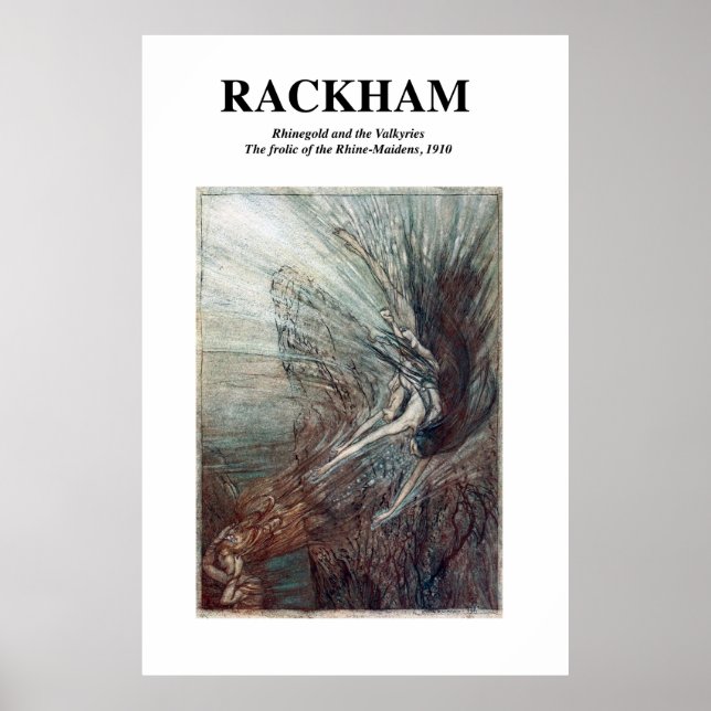 Poster Arthur Rackham Rhinegold e os Valquírias (Frente)