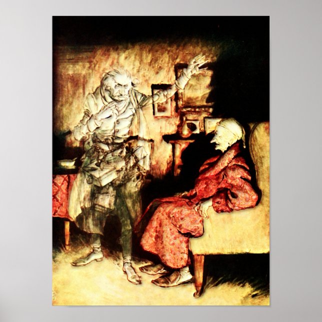 Poster Arthur Rackham - Um Carol de Natal - Scrooge (Frente)