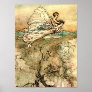 Poster Arthur Rackham's Faeries em voo