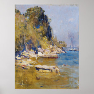 Póster Arthur Streeton - Do meu acampamento (Sirius Cove)