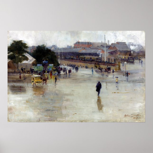 Poster Arthur Streeton, Estação Ferroviária, Redfern (Frente)