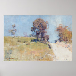 Póster Arthur Streeton - Luz do Sol (Cortando numa estrad
