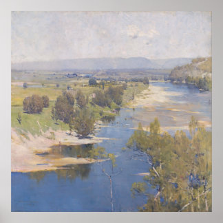 Póster Arthur Streeton - "O meio-dia roxo é transparente