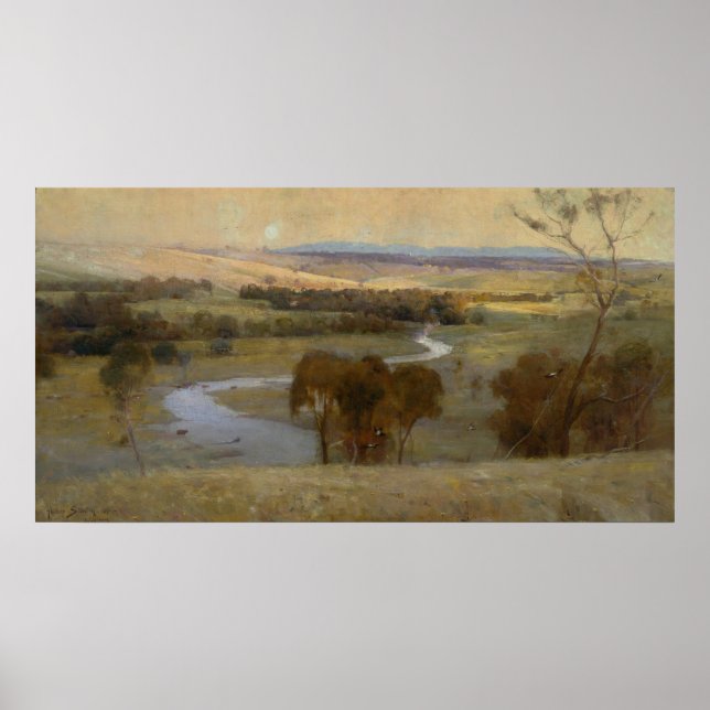 Póster Arthur Streeton - 'Still_glides_the stream, e_sh (Frente)