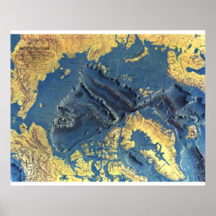Poster Ártico: 1971 - Ocean SeaFloor map ...