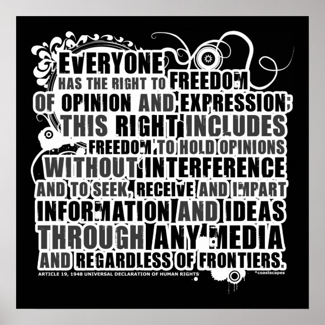 Poster Artigo 19. o Cotação (B&W) (Frente)