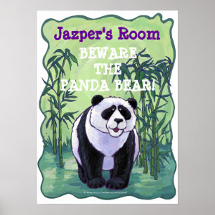 Poster Artigos de papelaria do urso de panda