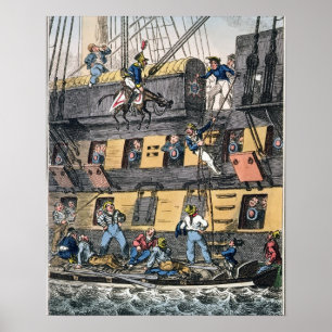 Póster Artilharia do vôo ou um fuzileiro naval de cavalo