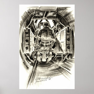Póster Artilheiro 1943 da cauda B-17