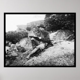 Póster Artist Sketching the Gettysburg Battlefield 1863