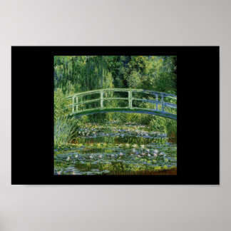 Poster Artista da pintura da natureza da ponte de Monet