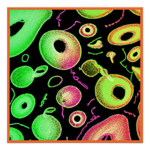 Póster Artista de Abstrato de Padrão de Cores Expressivo